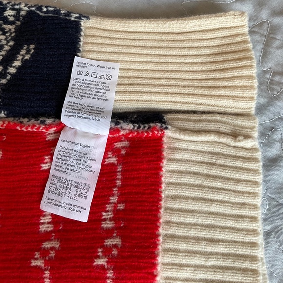 J. Crew Crewneck Colorblock Merino Wool Sweater in Jacquard “Yes/No" - Women XS - Picture 13 of 16